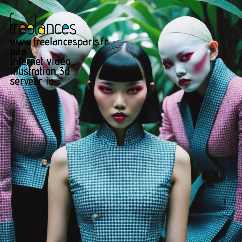 Pao mise en page internet vidéo illustration 3d serveur IA générative AI freelance paris studio de création magazines lhiqq0n0